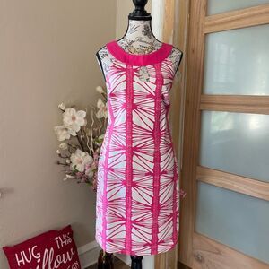 Merona Women's Linen Fabric Mini Dress Pink Size 2 Fully Lined Work Dress